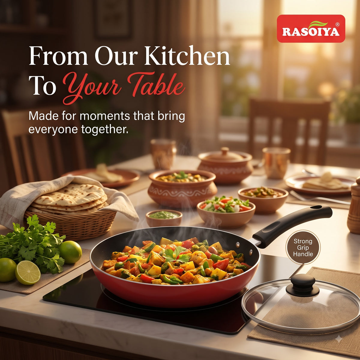 RASOIYA 240MM&260MM INDUCTION BASE PLUS MODEL FRY PAN