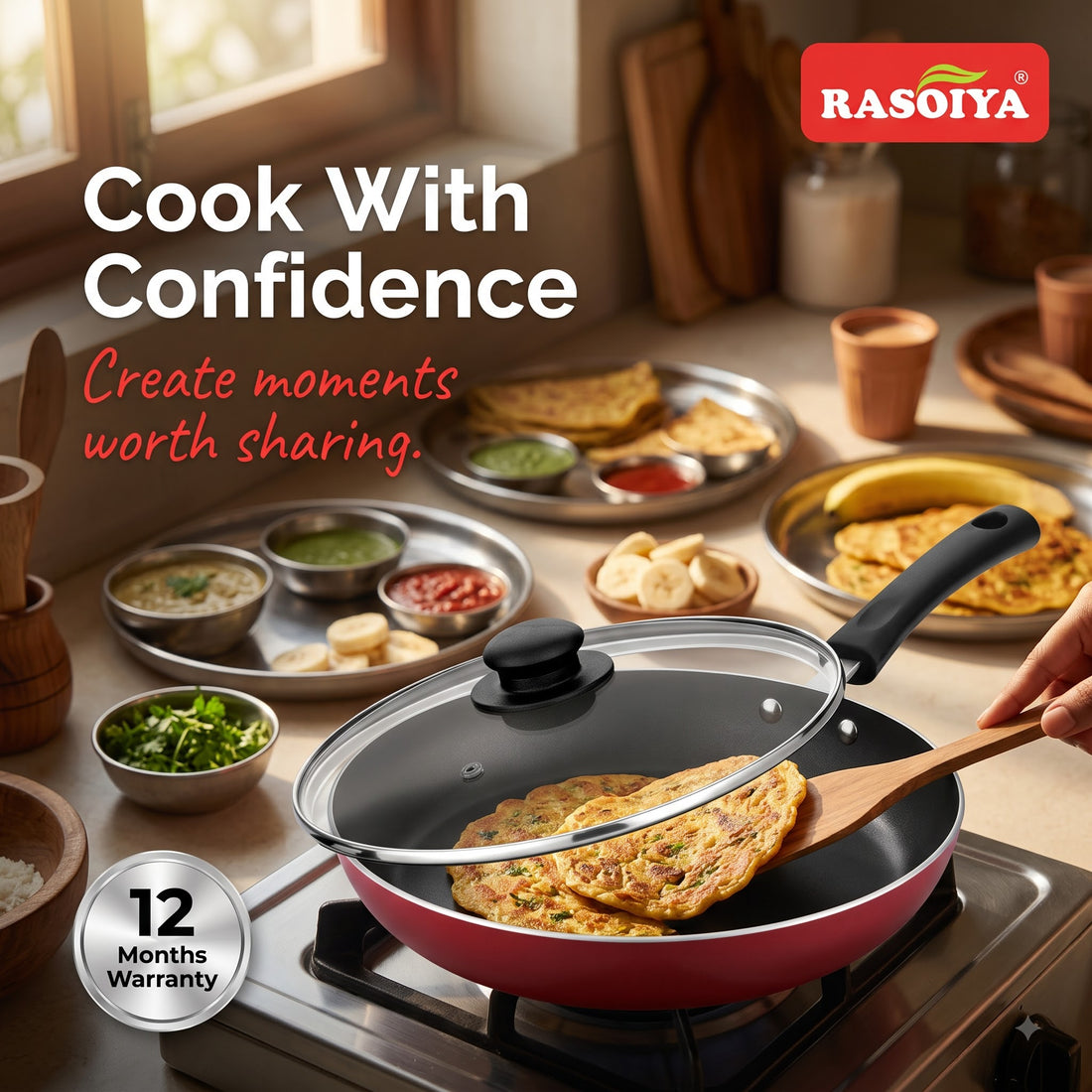 RASOIYA REGULAR  BASE PLUS MODEL FRY PAN