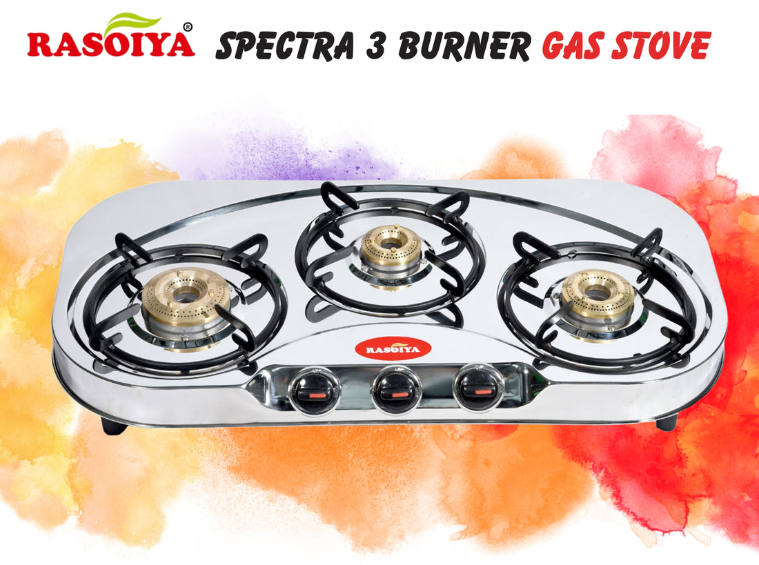RASOIYA 3 BURNER SPECTRA STAINLESS LPG STOVE