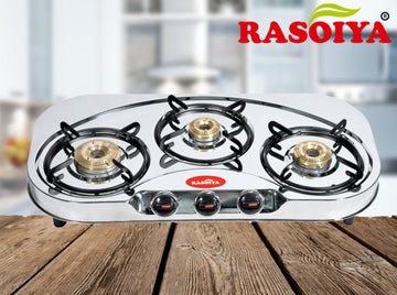 RASOIYA 3 BURNER SPECTRA STAINLESS LPG STOVE