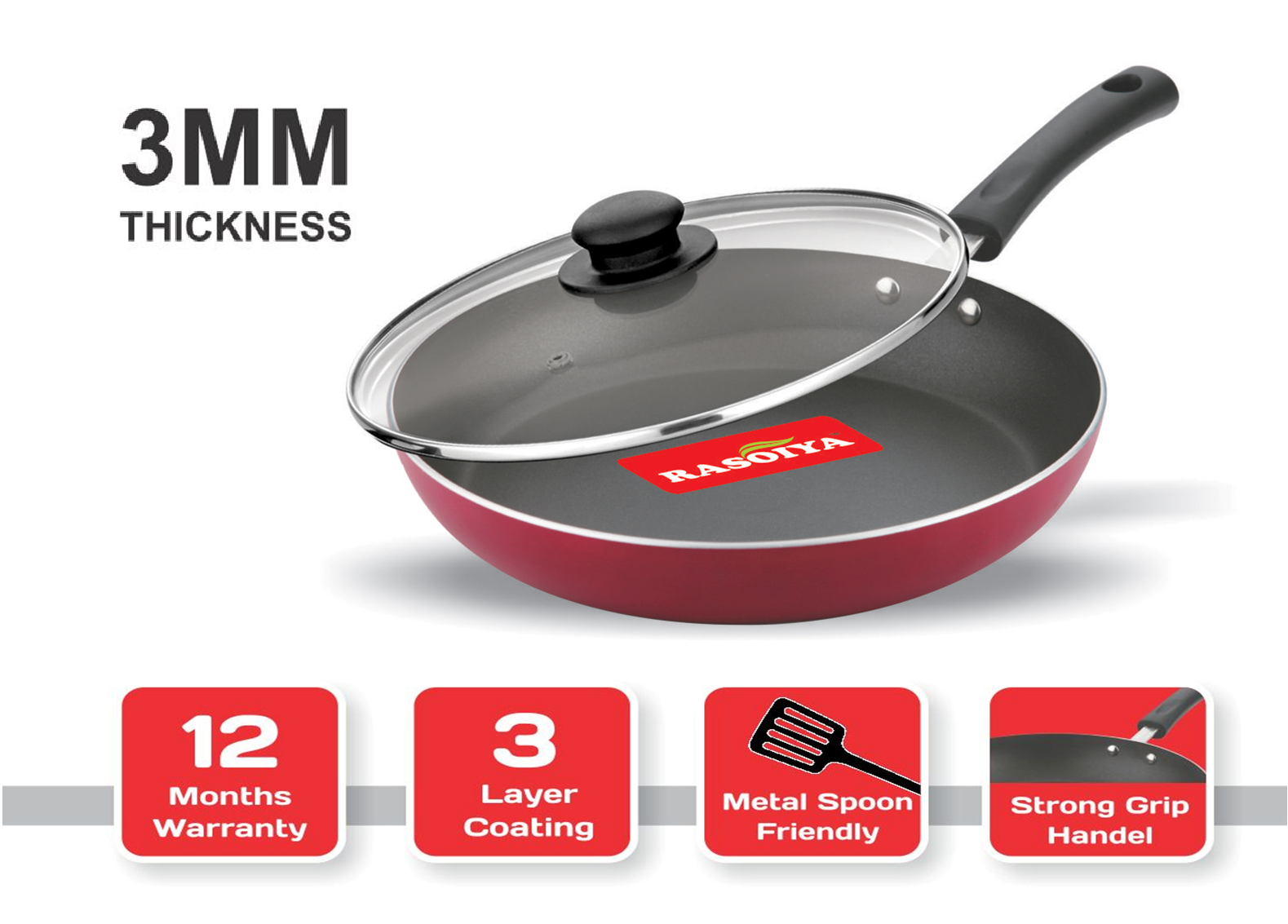 RASOIYA INDUCTION BASE PLUS MODEL FRY PAN