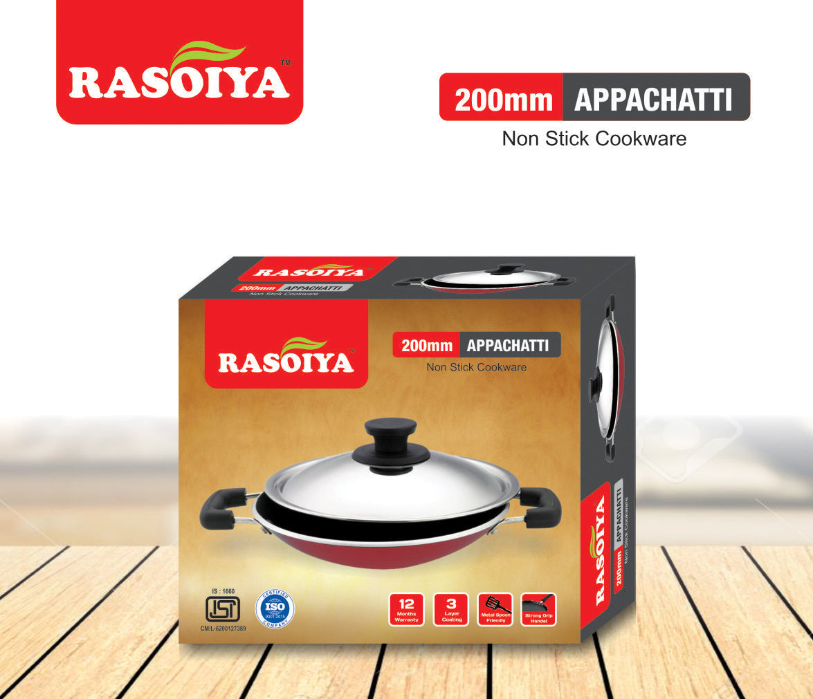 RASOIYA APPACHETTY 200MM DIA 3MM THIKNESS WITH SS LID