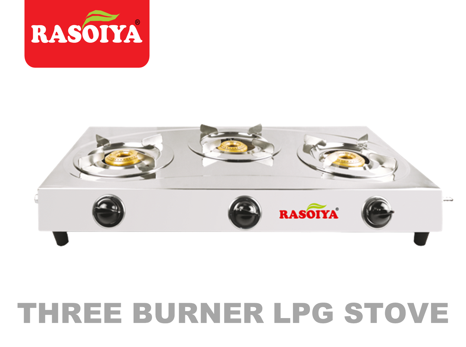 RASOIYA 3BURNER STAINLESS STEEL LPG STOVE (CLASSIC)