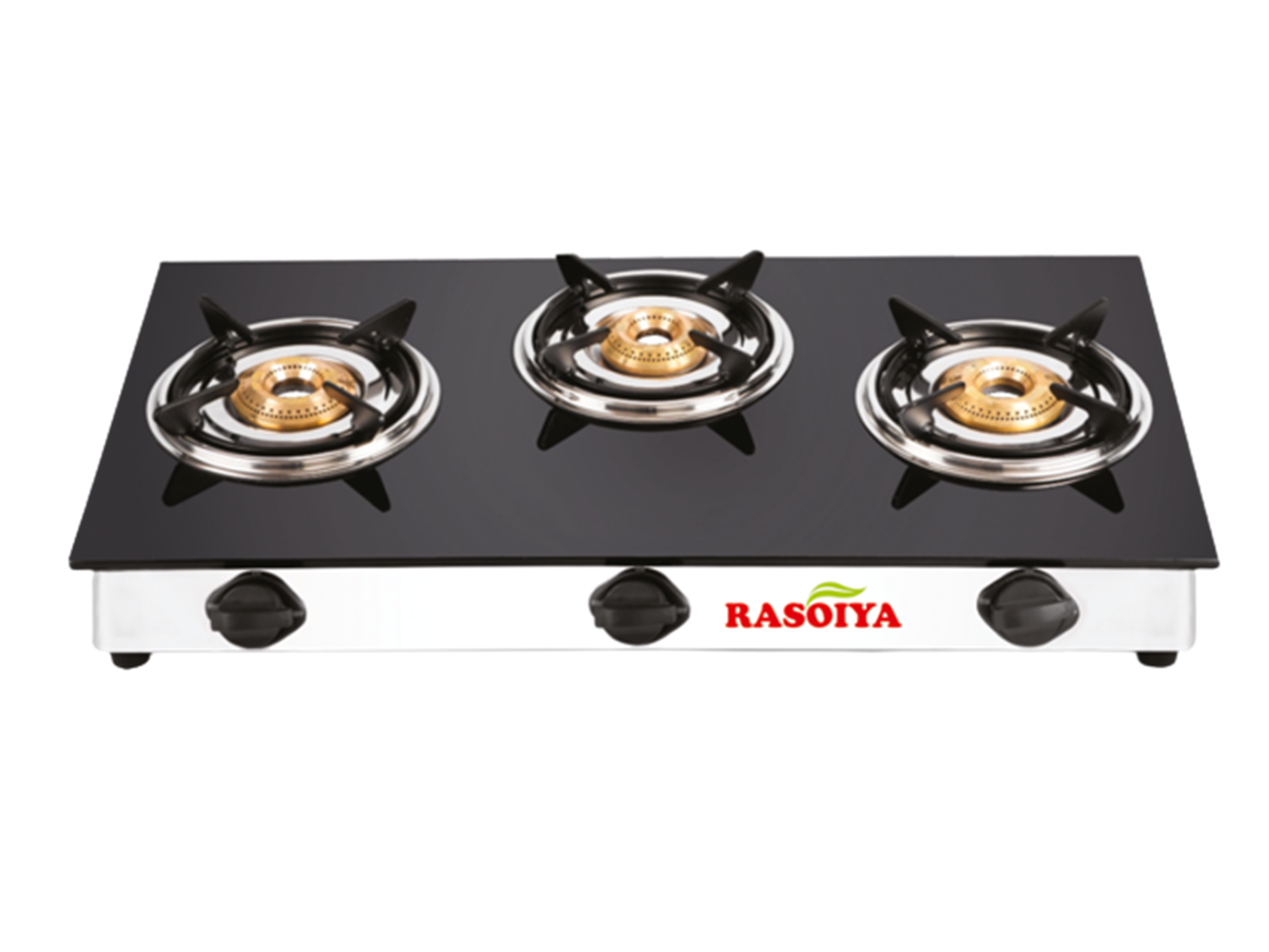 RASOIYA 3 BURNER GLASS TOP STOVE