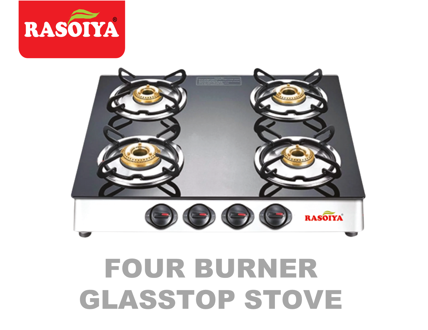 RASOIYA 4 BURNER GLASS TOP STOVE