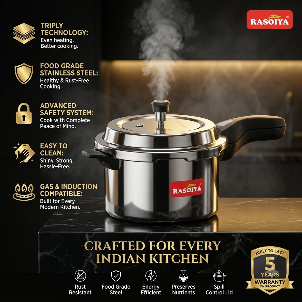 RASOIYA TRI PLY STAINLESS STEEL COOKER