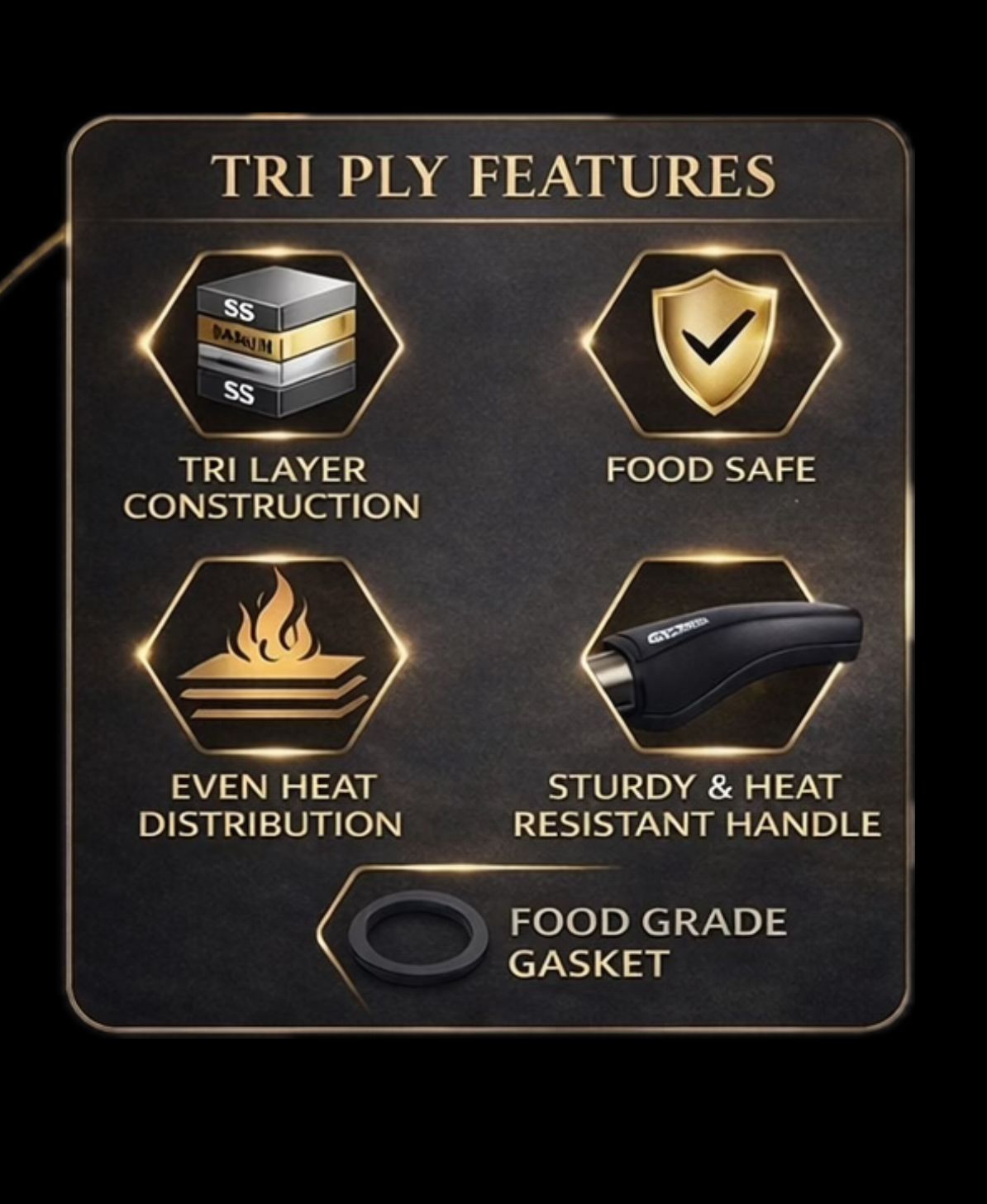 RASOIYA TRI PLY STAINLESS STEEL COOKER